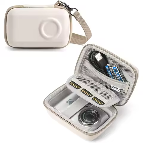 Digital Camera Case for KODAK PIXPRO FZ55/FZ45 & CAMKORY 1080P - Compact Travel Bag with 3 SD Card S