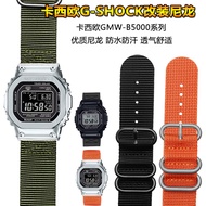 Substitute G-SHOCK Casio Small Gold/Silver Square GMW-B5000 Modified Nylon Canvas Watch Strap Accessories