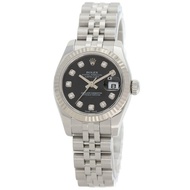 勞力士 179174G Datejust 10P 鑲鑽女錶，精鋼/18K 白金錶殼