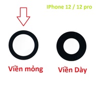 IPhone 12 / 12 pro camera glass - Thin rim (1 piece)
