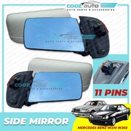 Mercedes Benz E-Class W210 W202 1993 - 2002 11 Pin Pins Power Fold Side Mirror Complete Assembly