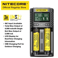 NITECORE UMS2 Intelligent USB-C Dual-slot Battery Charger QC Fast Charging Plug for IMR Li-ion LiFeP