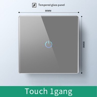 CB certification LEJIA Ultra Frameless grey Wall Glass Panel Switch 13 Amp Modern Lighting Switch Un