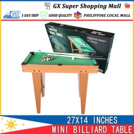 (PH)27x14 inches Mini billiard Table for Kids wooden with tall feet pool table set taco billiard