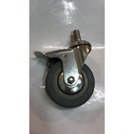 China Grey Rubber Wheels 4 Pieces (100 x 27 mm) Brake Thread