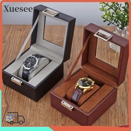 XUESEE Watch Box, Leather 1 Watch Slot Watch Storage Box, Portable Wood Watch Collection Box Watch C
