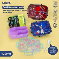 Smiggle 3-Section Lunch Box 1200ml Smiggle Lunch Box/ 2007A