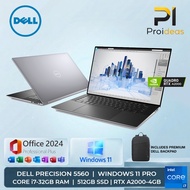 DELL PRECISION 5560 MOBILE WORKSTATION | CORE i7-11TH GEN | 32GB RAM -512G SSD | RTX A2000 | 15.6 IN
