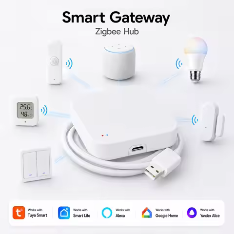 Tuya Zigbee 3.0 Gateway Wifi Mesh Bridge, Suitable For Alexa, Google Smart Life