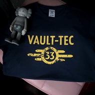 American Drama Radiation Fallout No. 33 Shelter VAULT TEC American Retro Loose Pure Cotton Short-Sle