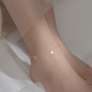 Meier Silver Jewelry Genuine Korean 925 Sterling Disc Anklet Gold Flow