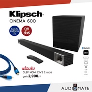 KLIPSCH CINEMA 600 SOUNDBAR + WIRELESS SUBWOOFER  600W 3.1 CHANNEL/ ลําโพงซาวบาร์ 3.1 Channel + ซัฟวูฟเฟอร์ไร้สาย / รับประกัน 1 ปีศูนย์ Sound Replublic / AUDIOMATE