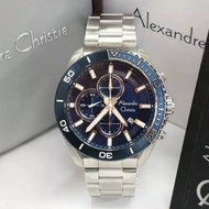 Alexandre Christie 6543 Watches Men Silver Blue Original