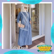 Erlin Dress Jeans Kekinian // Latest Women's Jeans Dress/pink fanta