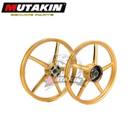 MUTAKIN Mags 522 5 Spoke For HONDA WAVE110 RS125 Front Disc Rear Drum 1.4x1.4x17
