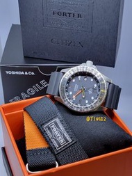 預訂 限量版 星辰 Citizen x Porter GMT ( 備世界時間 ) Boxet 套裝 一條尼龍帶 及 一條膠帶 一錶兩款 Limited Edition
