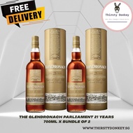 The GlenDronach Parliament 21 Years Single Malt Whisky 700ml (Bundle of 2)