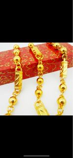 6mm50cm六角不可套頭 約1兩半🔥獨家開版🔥24K金首飾項鍊沙金飾品9999厚包金項鍊金店同款 防退色 色澤完美黃金色  電腦對色 出去不漏氣 增加財氣