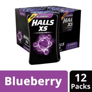 12 Packs Halls XS Blueberry Sugar Free Mint Sweet