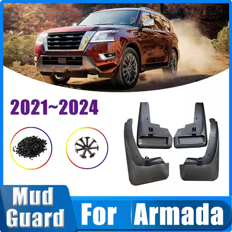 For Nissan Armada Patrol QX80 Y62 2021~2024 Car Mud Flaps Anti-splash Fender Front Rear Muds Guard B