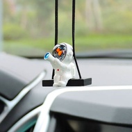 JSNY Swing Astronaut Car Pendant Car Rearview Mirror Hanging Ornaments Swing Astronaut Pendant Autom