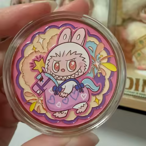 Authentic POP MART The Golden Gallop Series Commemorative Coin The Monsters Labubu Collectible Medal