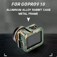 適用於 Gopro 9,10 的鋁合金籠式 Vlogging 擴展麥克風配件 amsckp Aluminum Alloy Cage Vlogging Expansion Microphone Acce