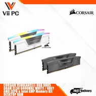 CORSAIR VENGEANCE RGB DDR5 DRAM CL30 6000MHZ WHITE / GREY AMD EXPO & Intel XMP Memory Kit DESKTOP RA