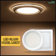 [OKLIFE. SG] Round/Square ED Glass Downlight 12W 18W Ceiling Recessed Downlight 6w/9w/12w/18w