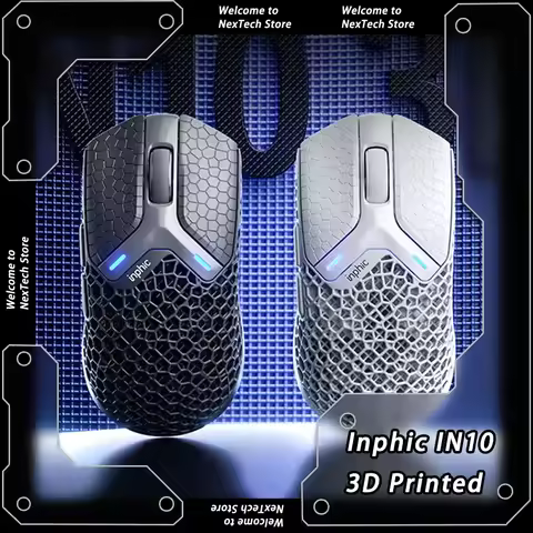 Inphic IN10 3D Printed 8K Mouse PAW3950 30000DPI 750IPS Tri Mode Esports Gaming Mouse Wireless Bluet