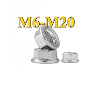 304 Stainless Steel Fine Thread Flange Nut M6/M8/M10/M12/M14/M16/M20 (WJX-DM)