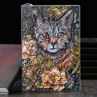 3D Cat Embossed Notebook Vintage A5 Diary Notebook Journals Handcraft Bible Book Travel Planner Scho
