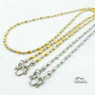 U61 Oval Fish Egg Pattern Size 3 Mm Two Kings necklace Amulet Pendant Genuine stainless Steel