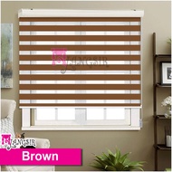 MYLANGSIR Bidai Korea / Korea Zebra Blinds / Width 2 / 3 / 4 / 5 / 6 / 7 Feet x Height 6 & 8 Feet / 