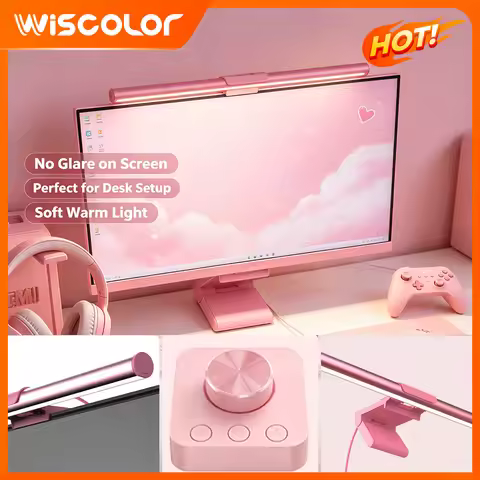 RGBIC Wifi Setup Light Bar Monitor Pink Cute Led Lights Smart APP Remote Control Screen Lamp Monitor