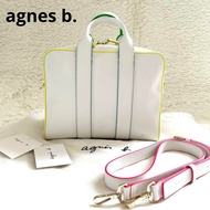 【Direct from Japan】agnes b. mini Boston bag in white and multicolor