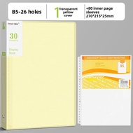 DISCO BEAR | B5 File Organizer with Transparent Insert Pockets 26 Holes