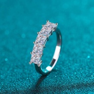 X-092 925 Sterling Silver Women's Ring, 2 Carat All Moissanite (Including Certificate)