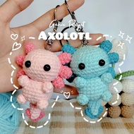 GANTUNGAN Axolotl Knitted Keychain | Axolotl Bag Hanger | Key Chain | Bag Charm