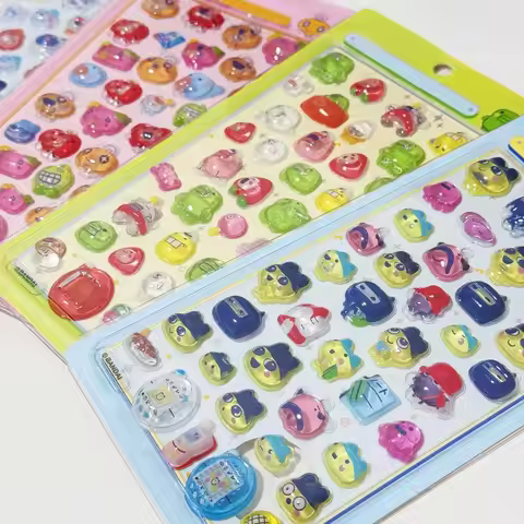 Cartoon 3d Stickers Tamagotchi Creative Peripheral Phone Case Transparent Sticker Hand Account Mater