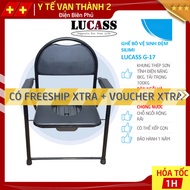 Wheelless Toilet Chair, Painted Frame, Square Potty, Simili Cushion Lucass G-17 (G17) | American Sta