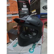 HELM JPX MX 726_R NEW BLAK DOFF/RED VISOR CLEAR _BISA COD