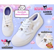 Kuromi School Shoes Women's Canvas White Y-ROON Model Y999 Pattern Size 33-42 (Can Request A Bill To