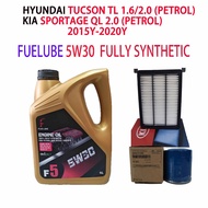 HYUNDAI TUCSON TL 1.6/2.0 , KIA SPORTAGE  QL 2.0 OIL FILTER + AIR FILTER + FUELUBE 5W30  FULLY SYNTH