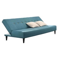 Tekkashop FDSB1364B  Modern Style Foldable 3 Seater Sofa Bed with 2 Pillow - Blue
