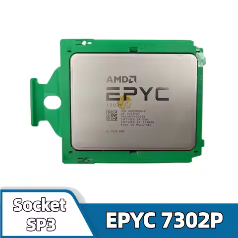 AMD EPYC 7302P CPU 7nm 16-Cores 32-Threads 3.0GHz 128MB 155W Socket SP3 Server EPYC7302P CPU