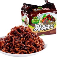 Korean Instant Samyang Black Soy Sauce Noodles, Korean Koreno BESMILE Black Soy Sauce Noodles