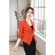 Plum red rice vest, 2 layers, loose sleeves, 1 button, flared tail AVL02DM