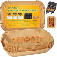 BYKITCHEN Air Fryer Disposable Paper Liner for Ninja Dual Air Fryer, Set of 100, Rectangle Air Fryer