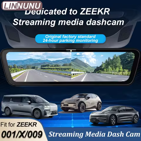 LINNUNU for Zeekr 001 X 009 8.2'' car Stream Media Mirror Dashcam Camera Streaming Media Video Recor